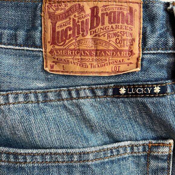 Lucky Brand 181 Relaxed Straight Jeans Size 38x30 Medium Wash 7MG1001 - Picture 7 of 12